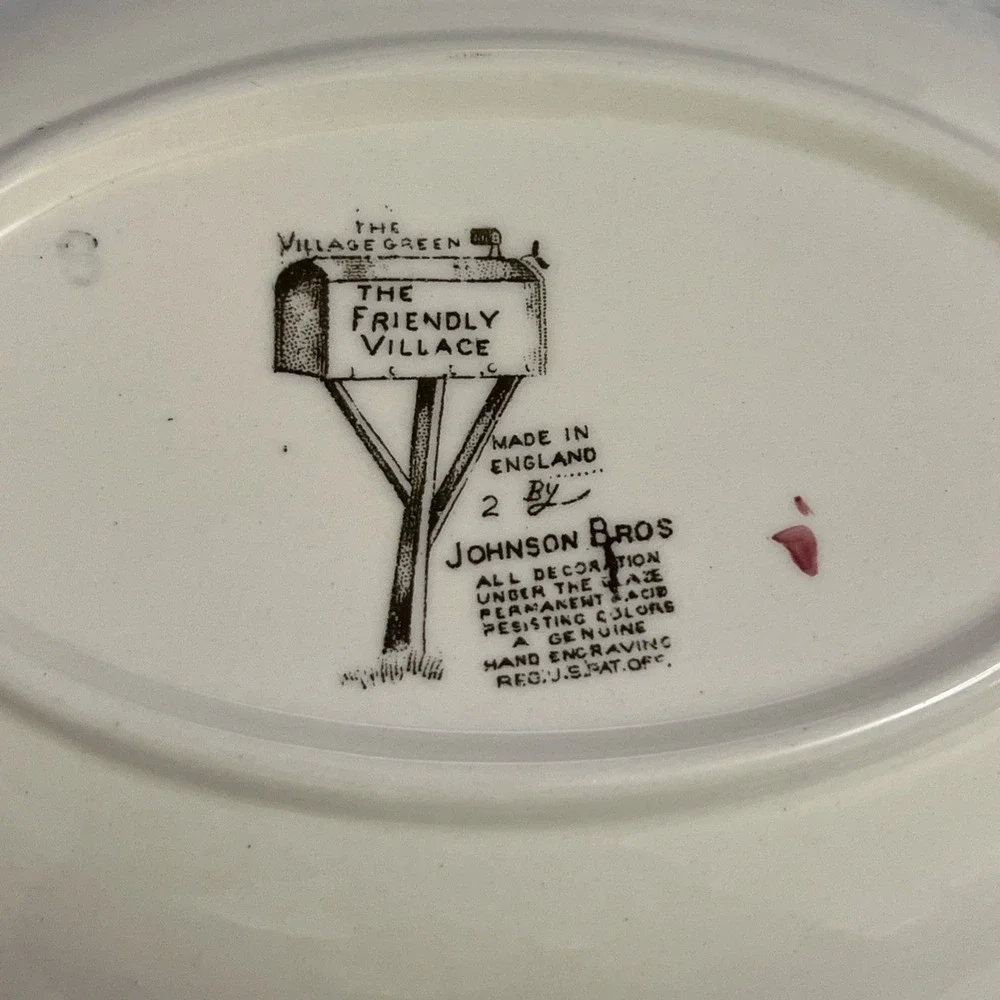 Vintage Johnson Brothers Friendly Village Vegetable Bowl 9